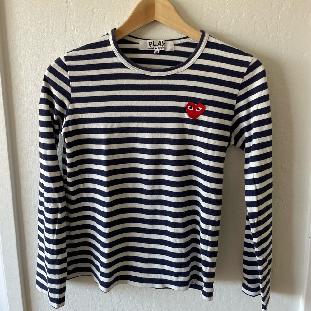comme de garçon stripe shirt